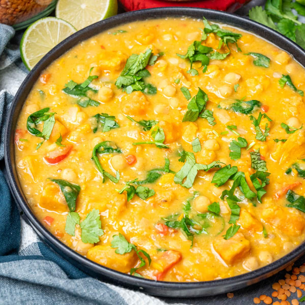 Healthy Instant Pot Sweet Potato Lentil Curry (Vegan Recipe)